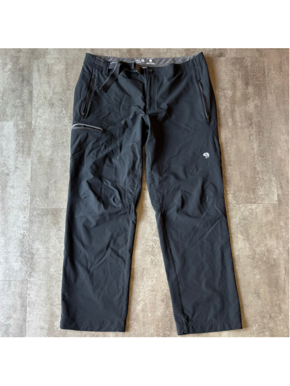 Mountain Hardwear Belted Hiking Pants Mens 38x32 Black